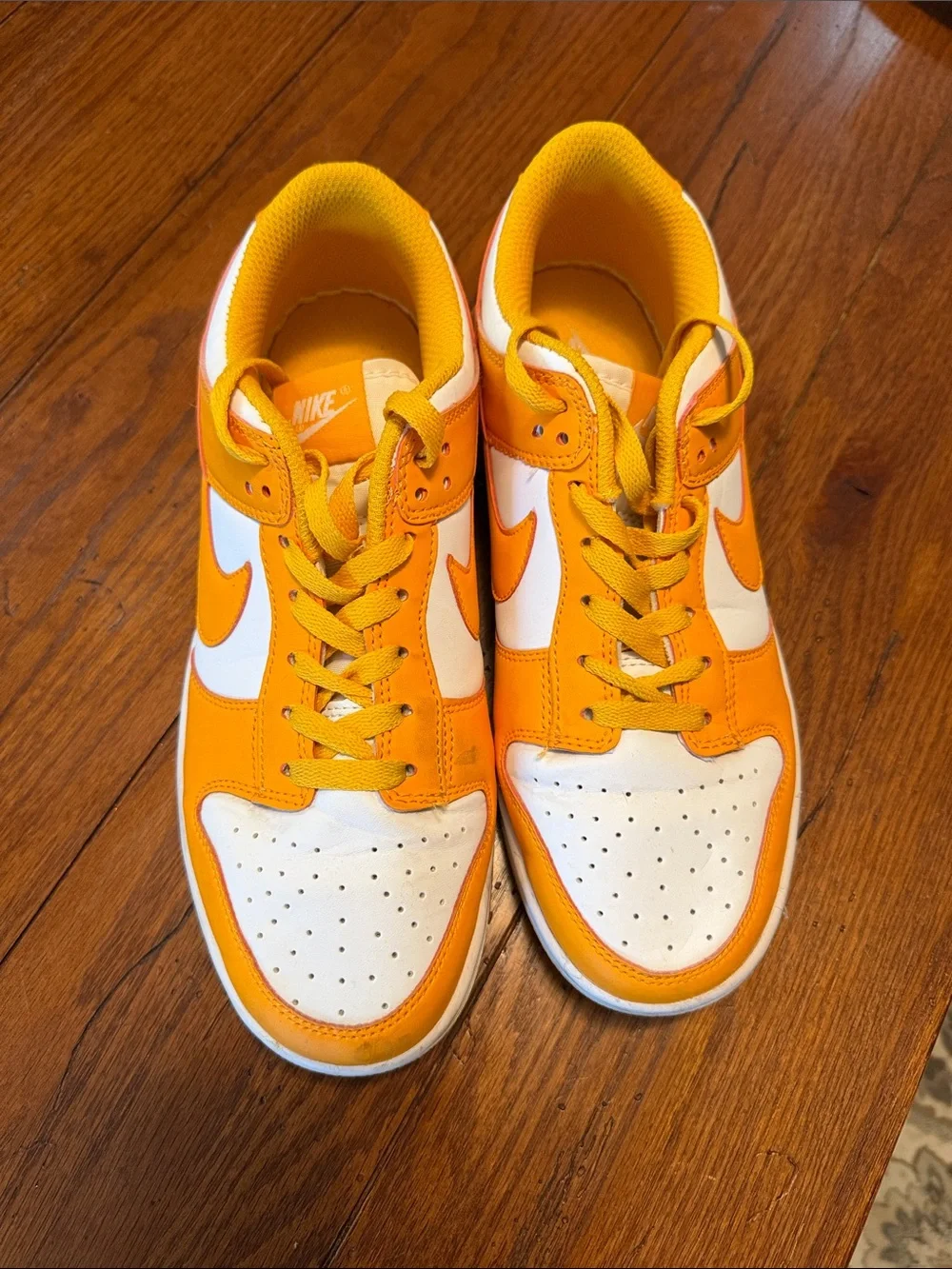 Nike Yellow and White Low-Top Sneakers